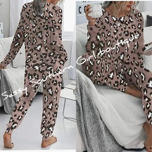 🆕⭐Mocha cheetah leopard jogger set